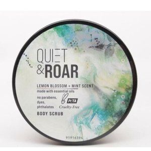 Quiet & Roar Lemon Blossom + Mint Scent Body Scrub with Essential Oils  8 oz NEW